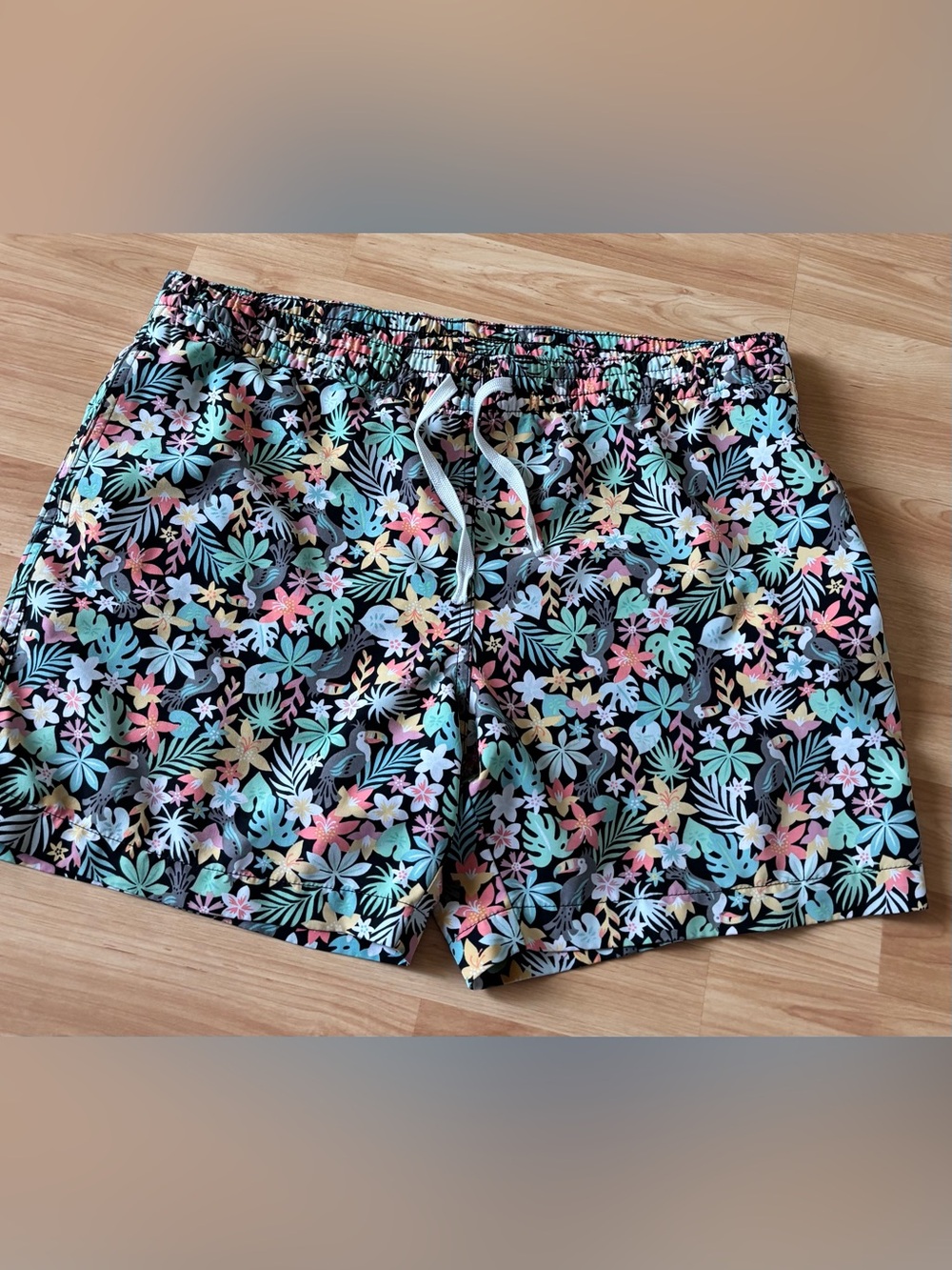 Chubbies  Swim Trunks with Pastel Tropical Floral Print